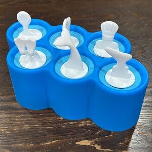 Zoku Blue Ice Pop Mold with Animal Handles